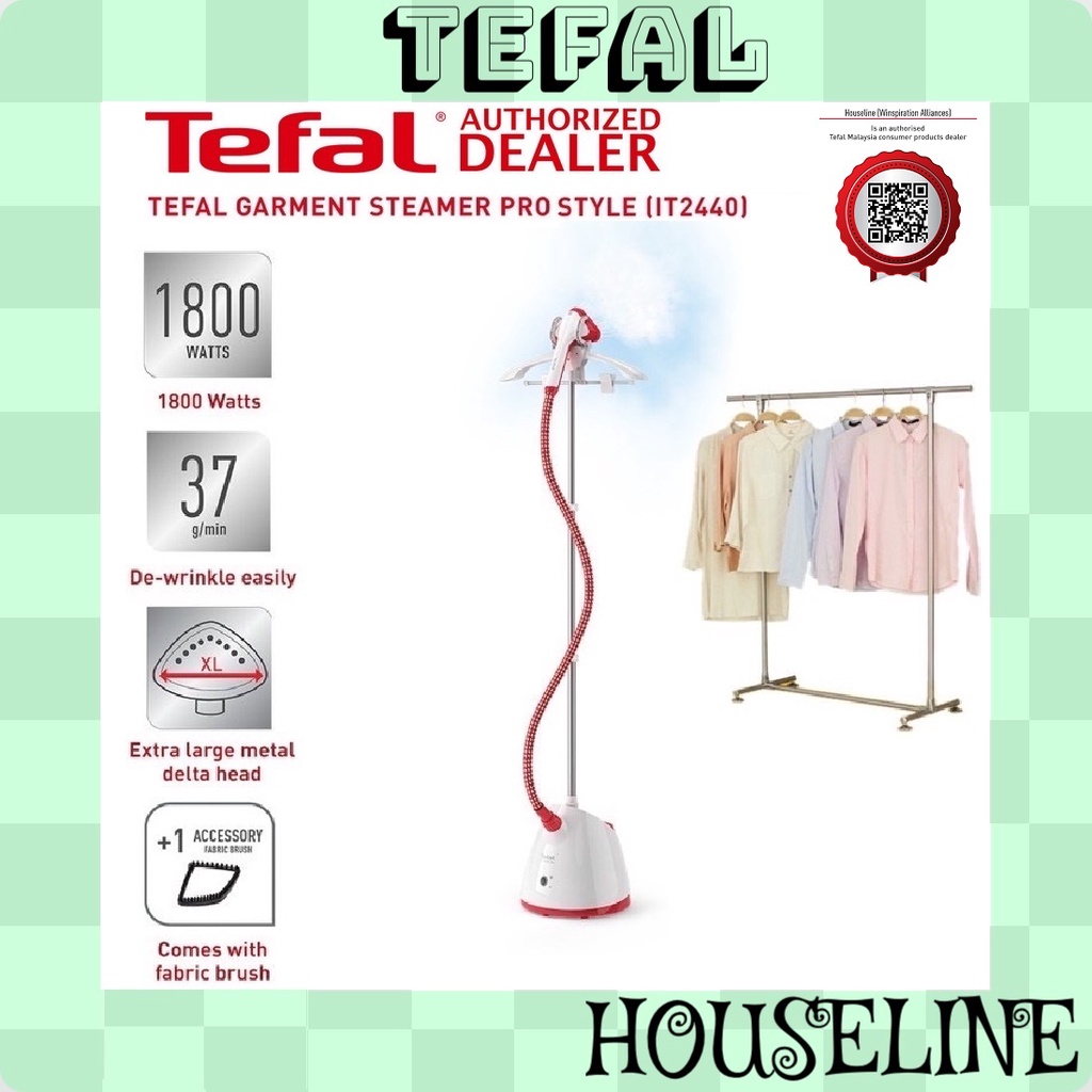 (3.3 SALES!!) Tefal Garment Steamer Pro Style (IT2440) Fast & Easy Steaming at home Shopee