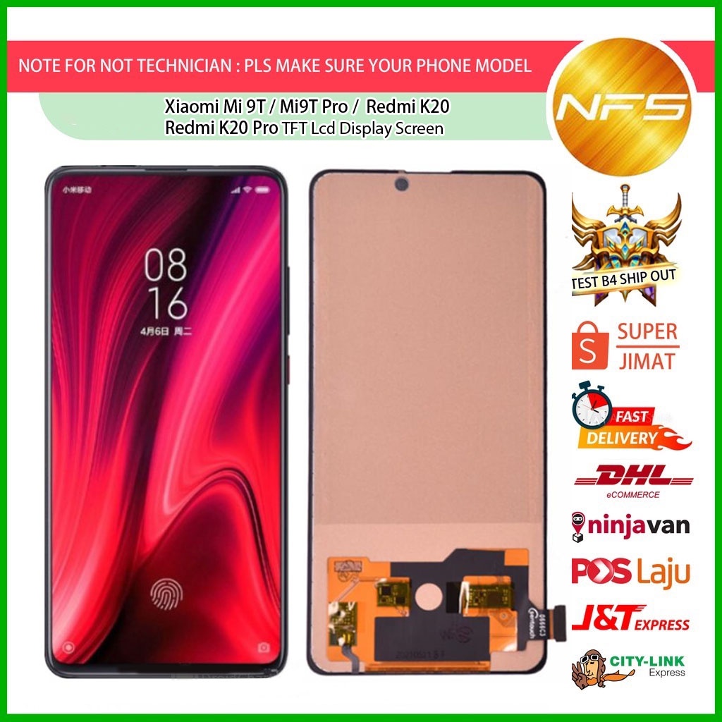 NFS STOCK Mi 9T / Mi 9T Pro / Redmi K20/ Redmi K20 Pro display screen