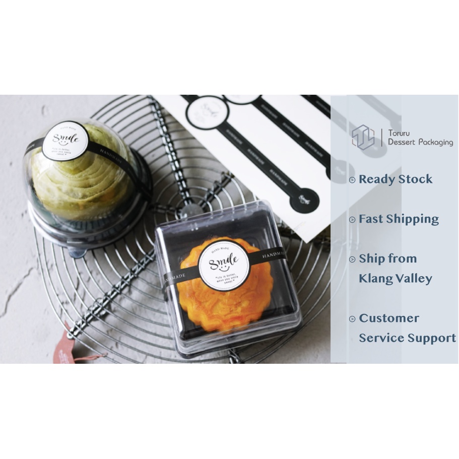 Long Smile Sticker Labelling for Cake Packaging Bakery Label Bakery