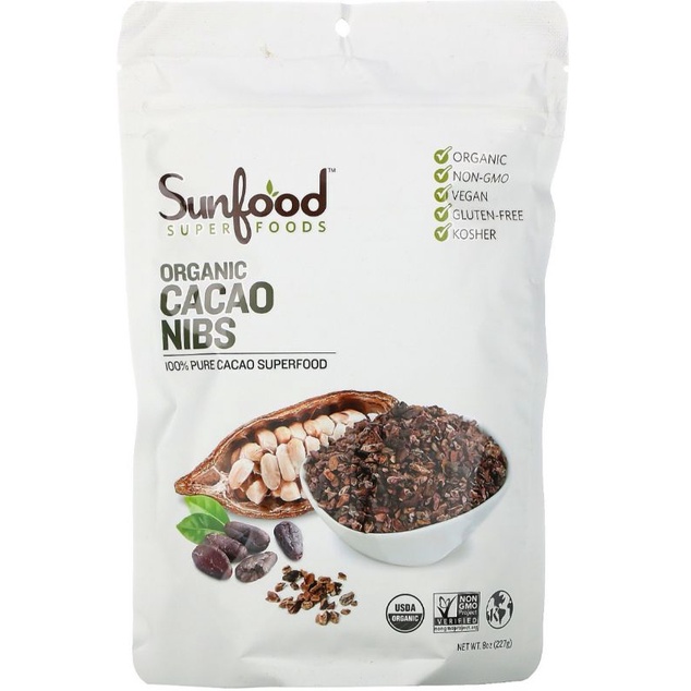 Sunfood Superfoods, Chocolate Cacao Nibs, 8 oz (227 g) Shopee Malaysia
