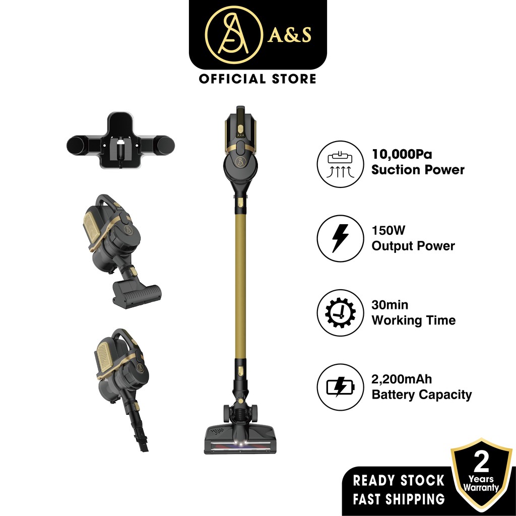 A&S A90 Plus Cordless Vacuum Cleaner with Dust Mites Brush 10,000Pa