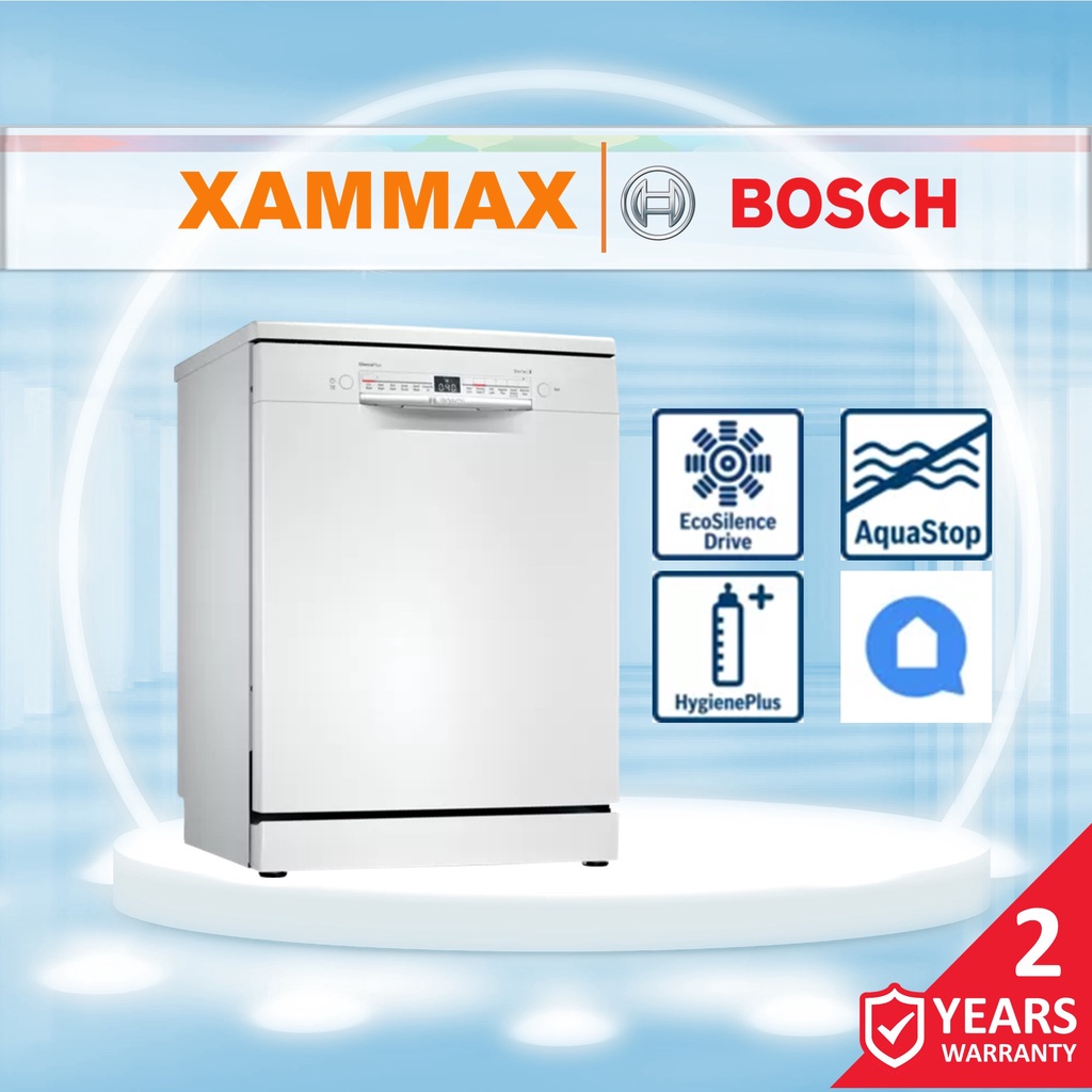 BOSCH SMS2IVW01P Serie 2 Freestanding Dishwasher / Eco Silence