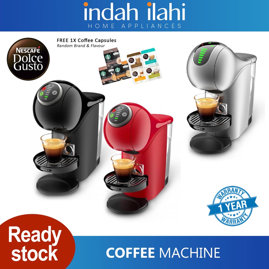 NESCAFE Dolce Gusto Automatic Coffee Machine Genio S Plus (Red/Black