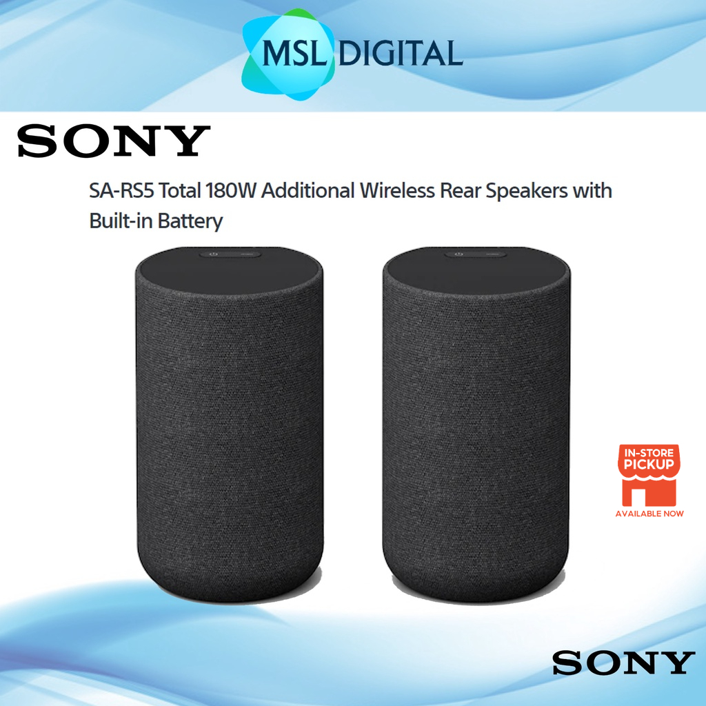 Sony SARS5 Total 180W Additional Wireless Rear Speakers with Builtin