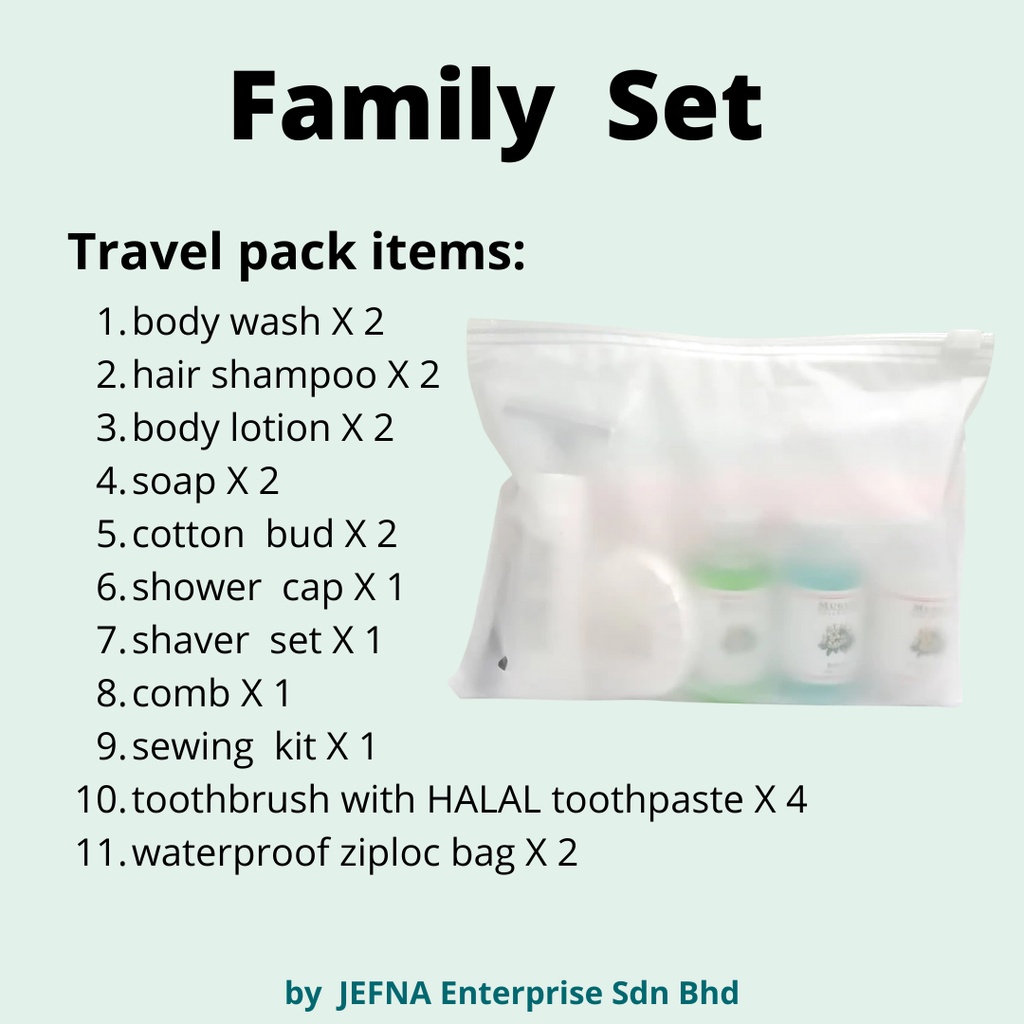 HALAL or Basic Travel Set / Travel Pack / Travel Amenities / Travel