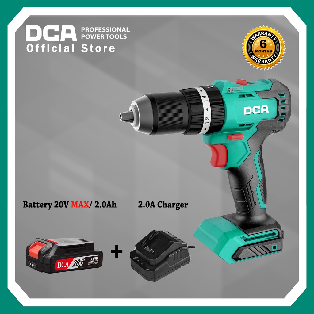 DCA Cordless Brushless Driver/ Hammer Drill (20V Max) ADJZ2050i DM