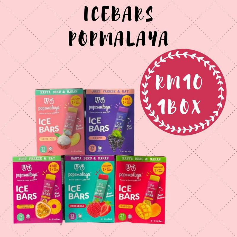 Pops Malaya Ice Bars Freeze At Home Aiskrim Dari Buah Sebenar Rendah