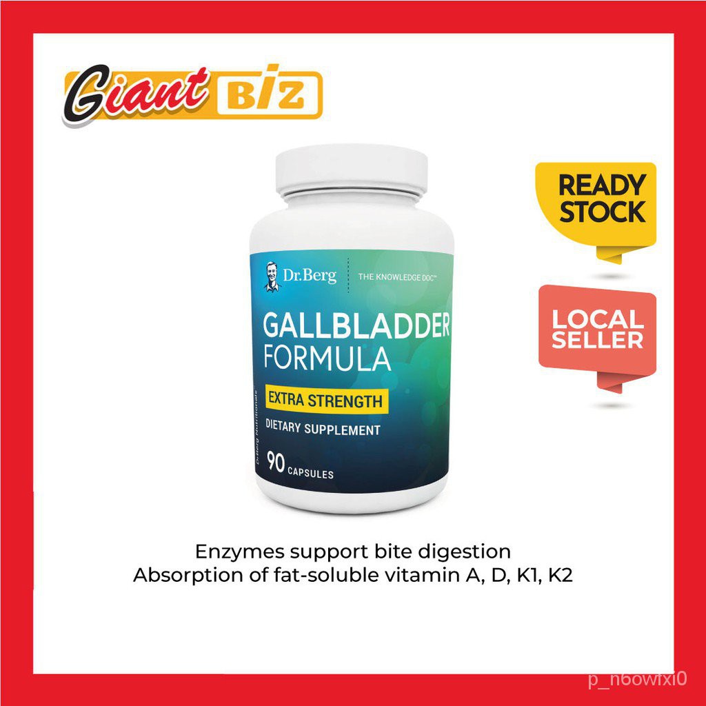 READY STOCKs Dr. Berg’s Gallbladder Formula Contains Purified Bile Salts 90 capsules Shopee