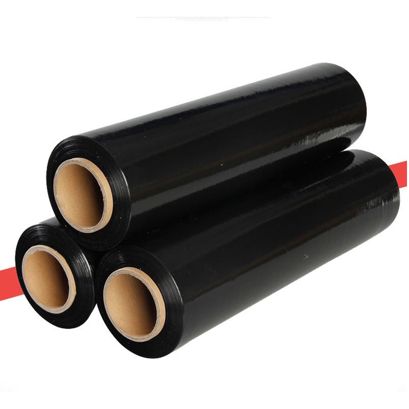 Black Stretch Film Plastic 500mm x 1.8kg x 23 Mic(1.6kg Nett Film)(1