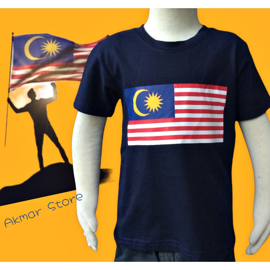 TShirt Budak Bendera Malaysia, Tshirt KanakKanak, TSHirt Bendera