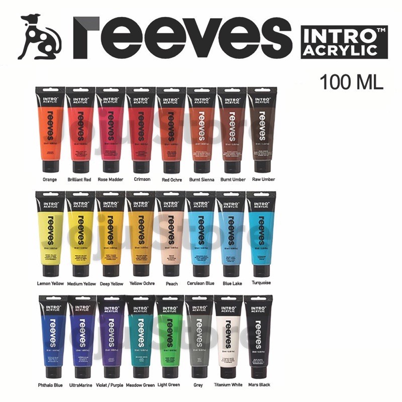 （1）Reeves Intro Acrylic Colour 100ml &120ml Tube / 24 Colour Full Range