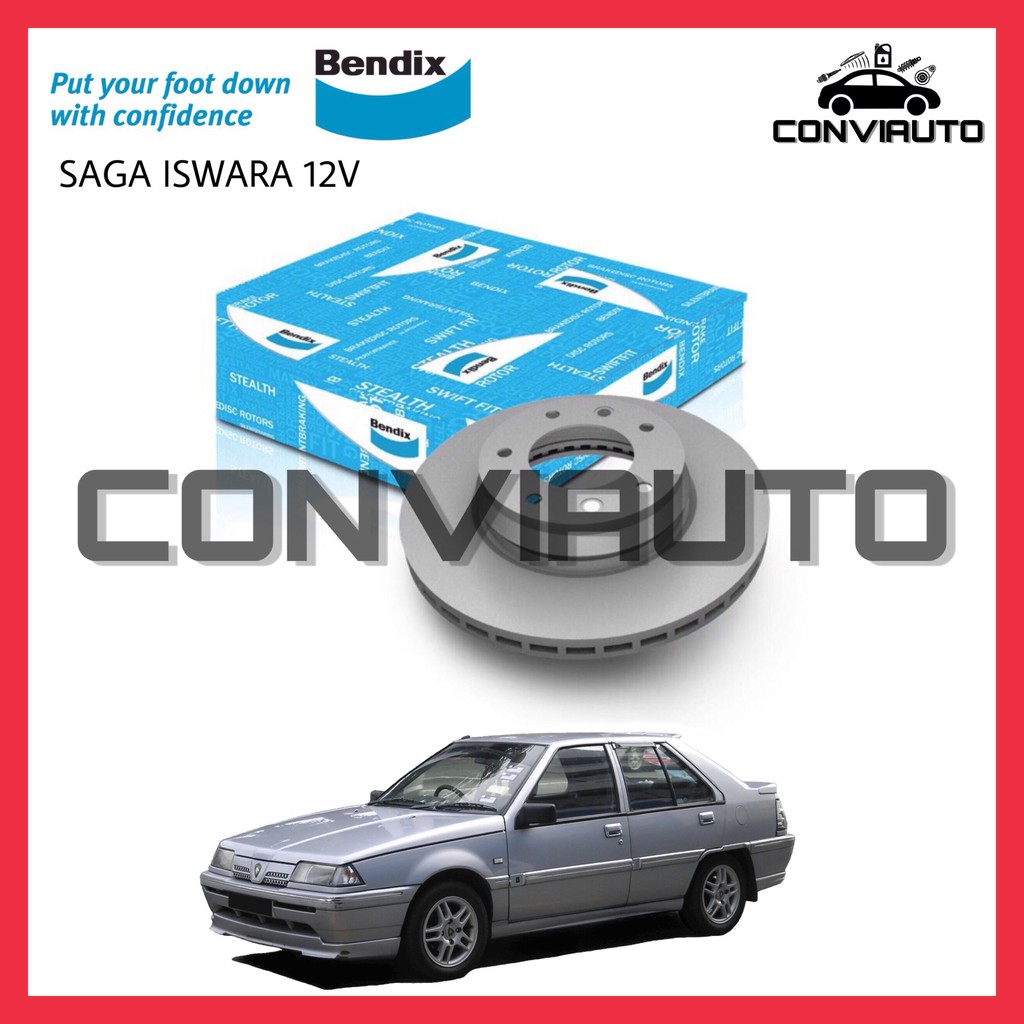 PROTON SAGA ISWARA 12V FRONT BRAKE DISC ROTOR BENDIX (BR9502) 1 SET