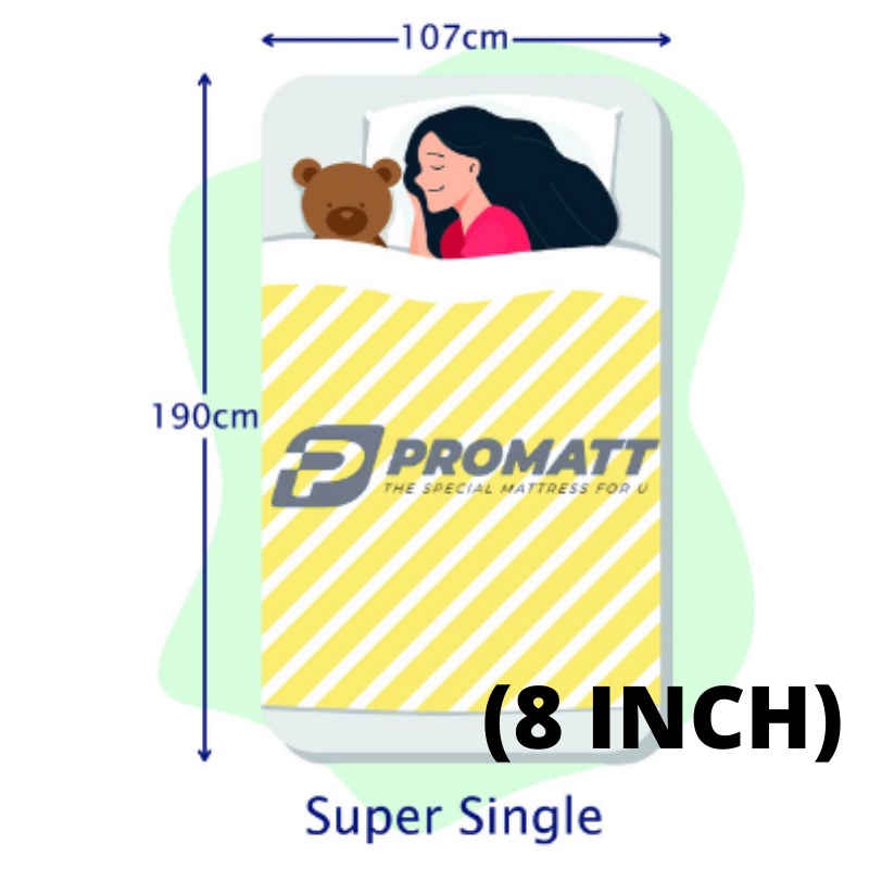PROMATT HANNA 8 Inch Full Latex foam Mattress (ENTRY GRADE) Shopee