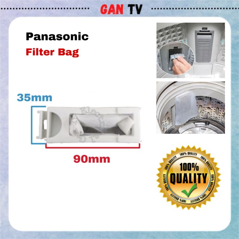 Heavy Duty Panasonic NAF65B2 NAF70B2 NAF70H2 Washing Machine Dust Filter Bag 35mm*90mm (3334