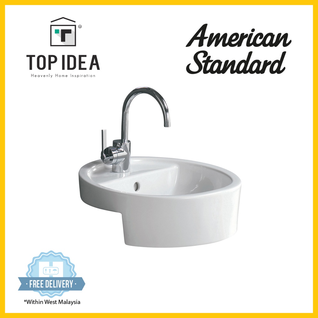 American Standard Round Semi Countertop Wash Basin Bathroom Semi