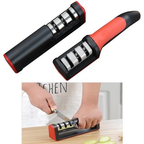 Kitchen Knife Sharpener 3Stage Diamond Tungsten Ceramic Knife Sharpening Tool Shopee Malaysia