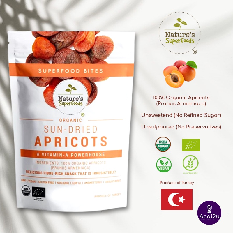 Nature's Superfoods Organic Sun Dried Apricots 140g Shopee Malaysia