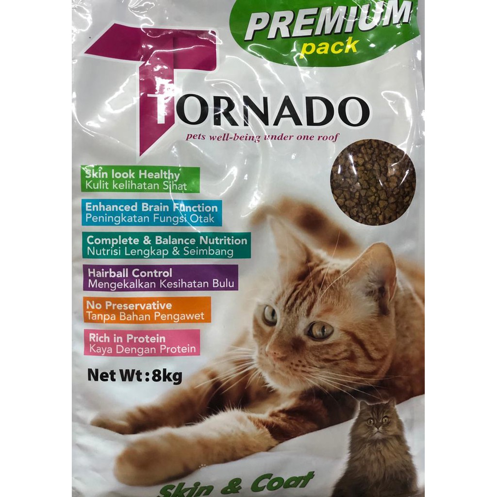 TORNADO CAT FOOD SKIN & COAT 8KG Shopee Malaysia