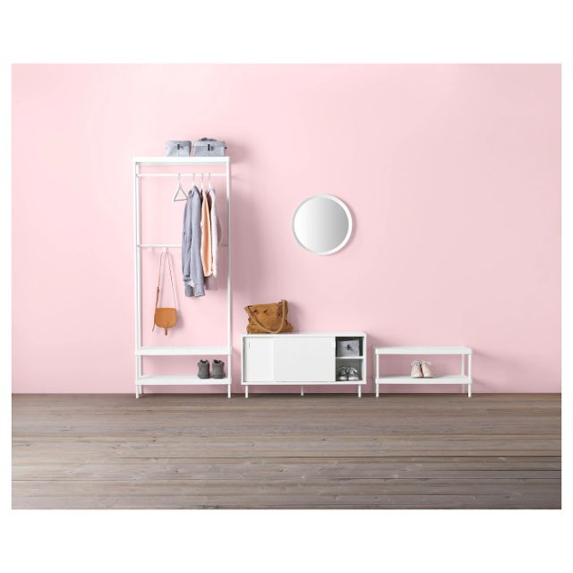 「Ready Stock」IKEA MACKAPAR Coat Rack with Shoe Storage Unit Rack Baju