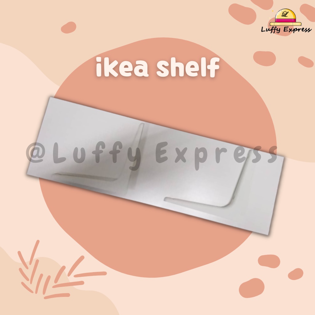 Wall shelf, White, Rak Dinding Putih IKEA Shelf BURHULT / EKBY STÖDIS