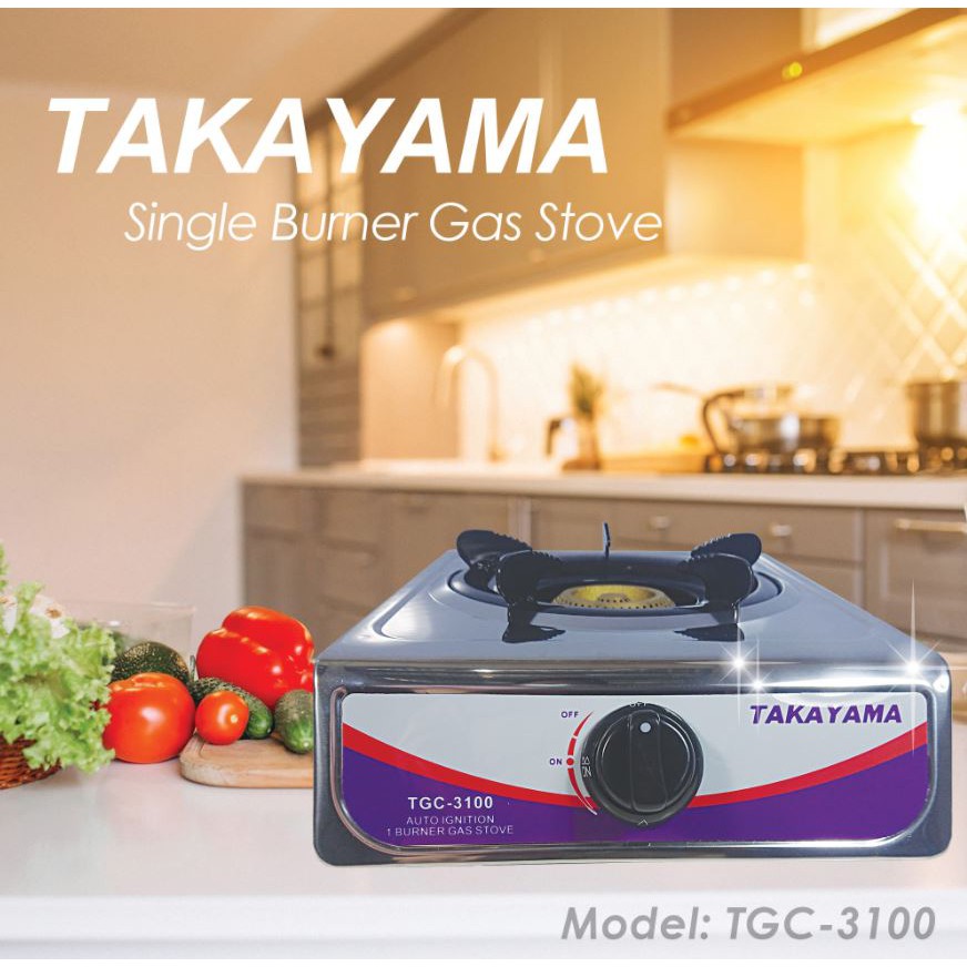 Takayama Single Gas Stove, Single Burner, Dapur Gas, Kitchen Stove, Gas