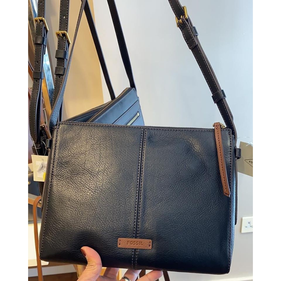 Fossil Felicity Crossbody in Black (Leather Bag) Shopee Malaysia