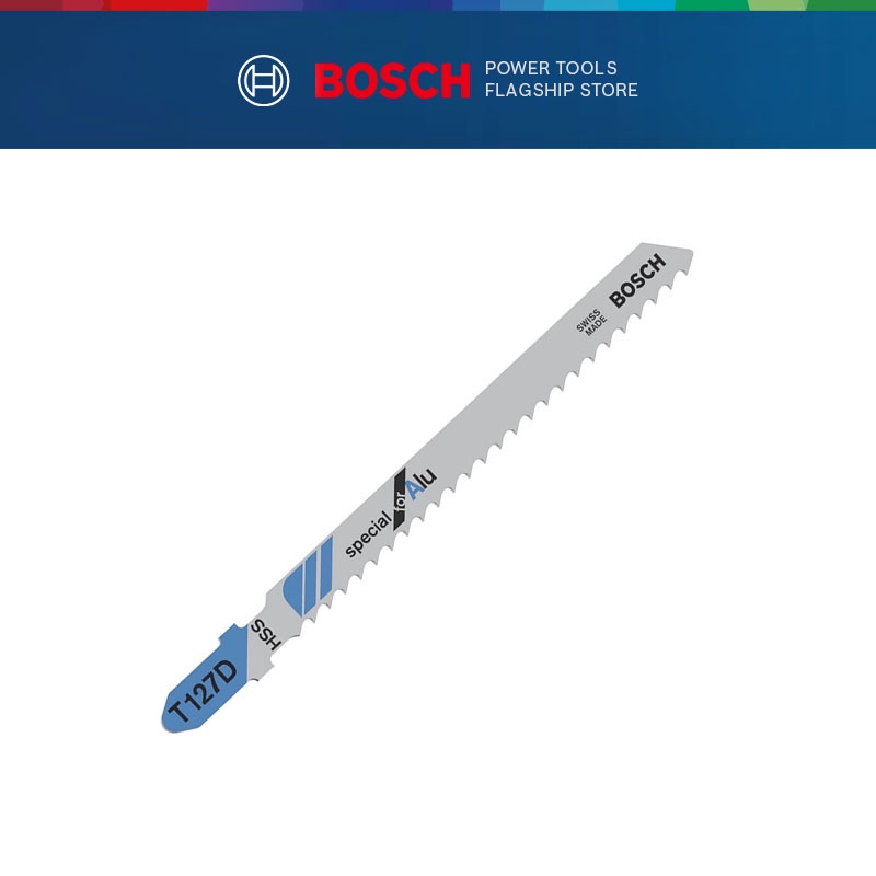 BOSCH T127D Jigsaw Blades For Straight Quick Aluminum Cutting (5 Pcs