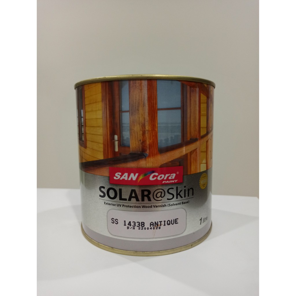 (1L) SANCora Solar Skin Exterior Wood Varnish UV Protection/Cat Syelek