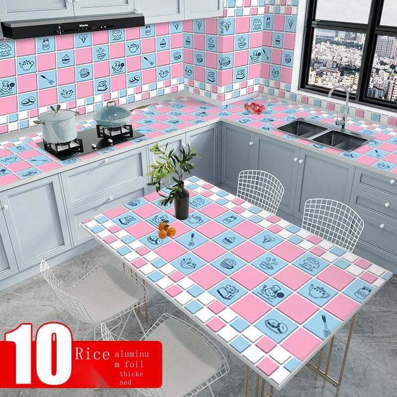 Waterproof kitchen stickers Kitchen Oil Sticker Adhesive Waterproof And