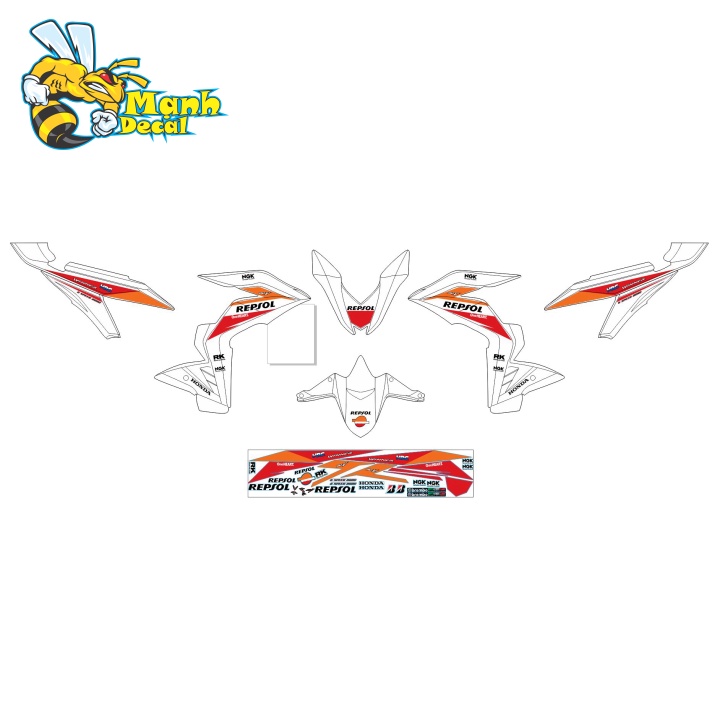 Winner Repsol Car Stamp White Car Sticker (Hard Decal) Shopee Malaysia