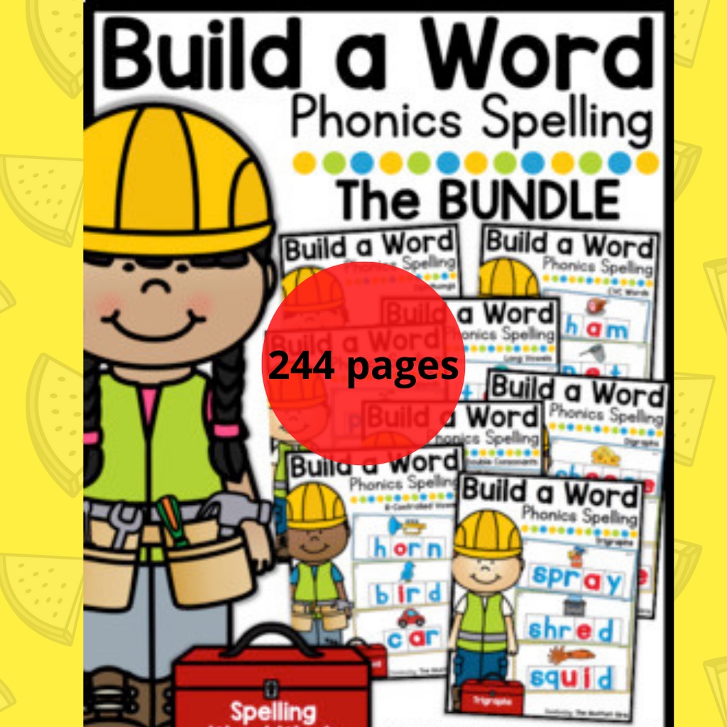(PDF) primary school worksheet build a word bundle 244 pages SOFTCOPY