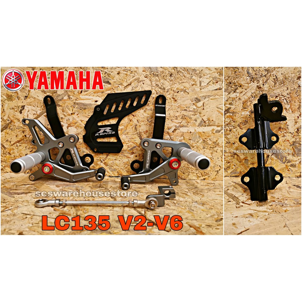 Single Footrest / Racing Footrest RAPIDO Yamaha LC135 + Side Stand