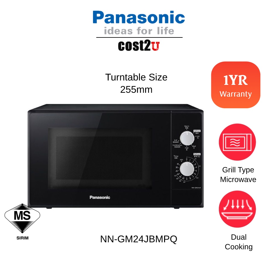 Panasonic 20L Grill Combination Microwave Oven NNGM24JBMPQ NNGM24J