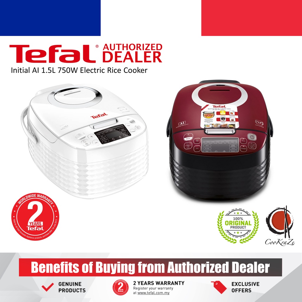 Tefal Initial AI Fuzzy Logic Rice Cooker (1.5L/750W) RK7401/RK740165