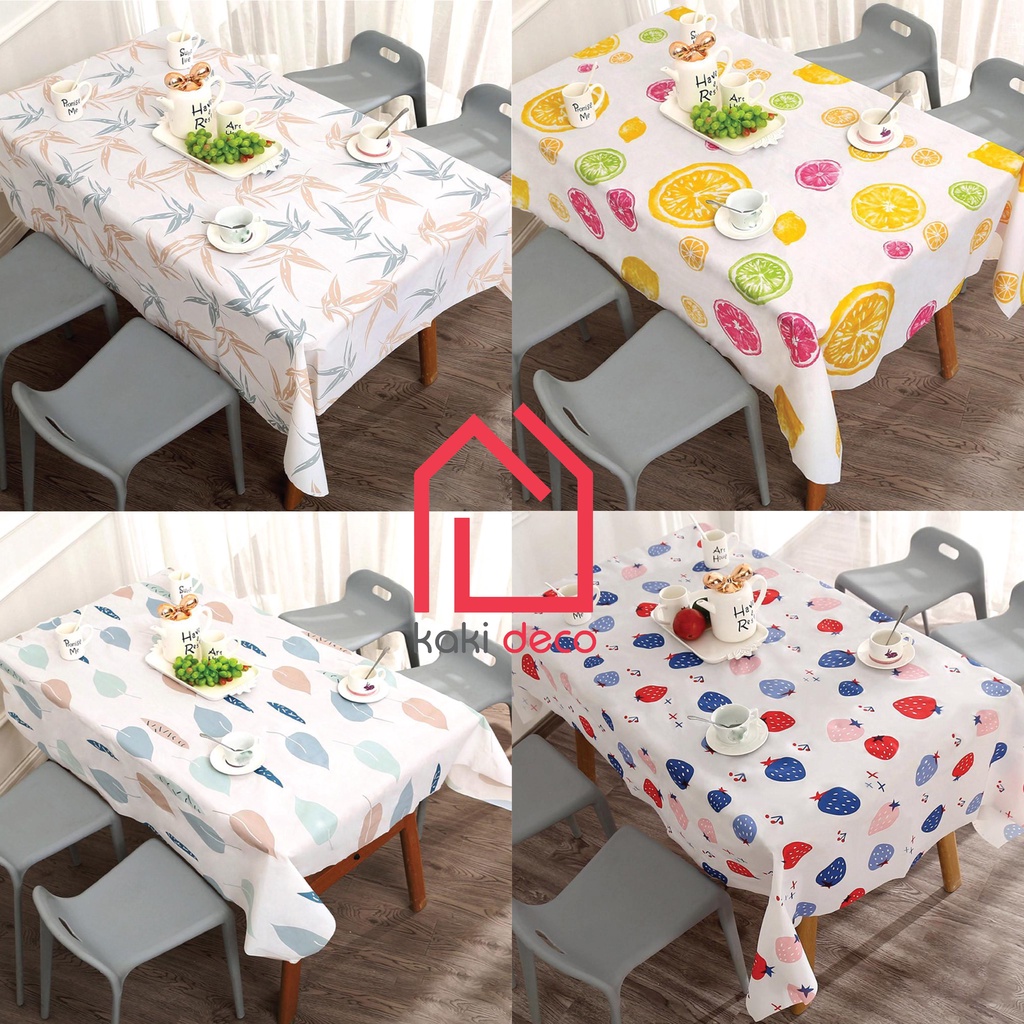 Murah PVC Table Cloth Water Proof ⭐ Table Cover Kain Meja Alas Meja