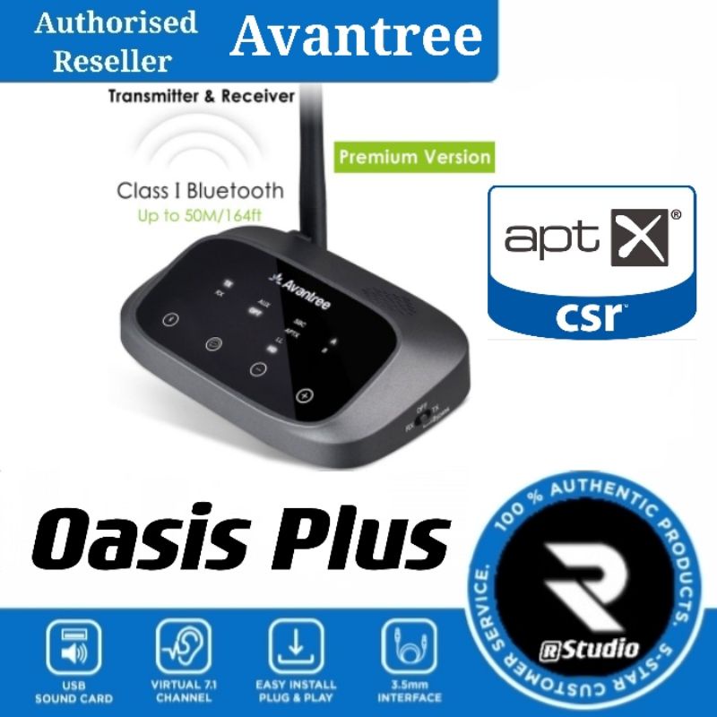 Avantree TC500P Oasis Plus Long Range Bluetooth Transmitter & Receiver