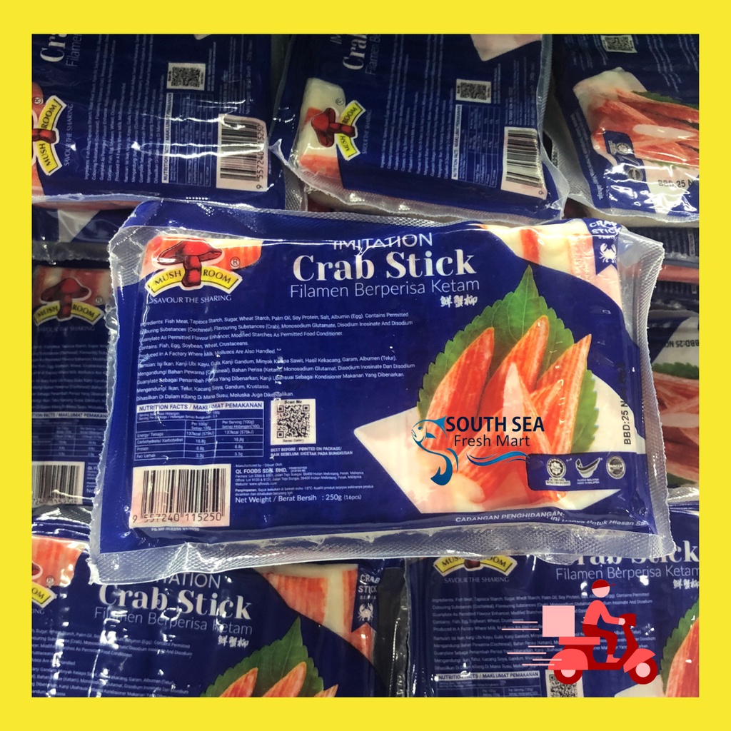 Imitation Crab Stick [HALAL] [MUSHROOM BRAND] 250g Shopee Malaysia