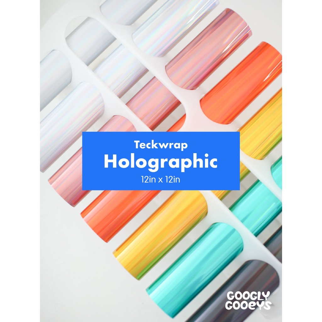 Teckwrap Holographic Adhesive Vinyl Stickers (12x12) Decal DIY Craft