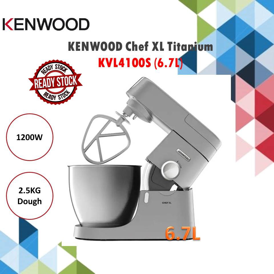 KENWOOD Chef XL KVL4100S Stand Mixer (6.7L) 1200W Shopee Malaysia