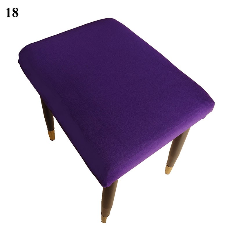FALIFAP Elastic Solid Color Printed Retro Square Stool Dust Protective