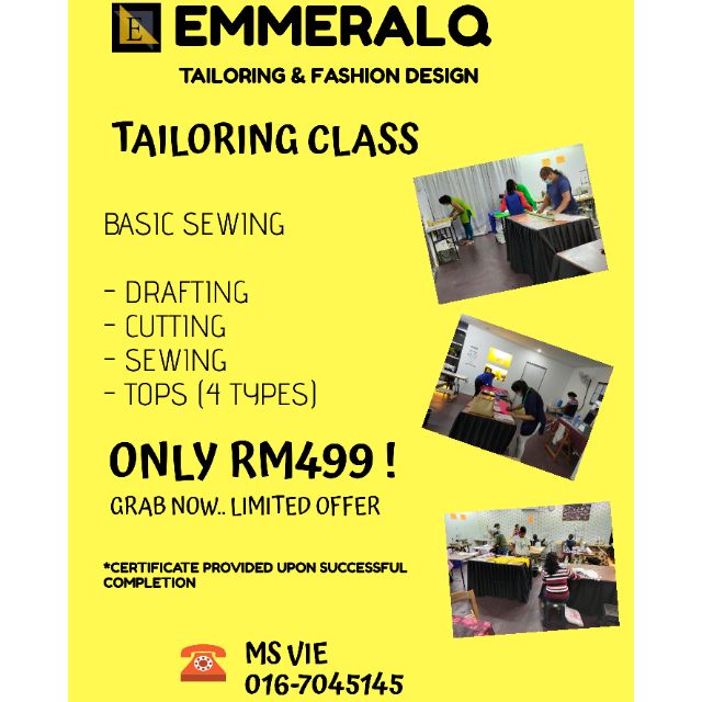 Tailoring class Johor Bahru Shopee Malaysia