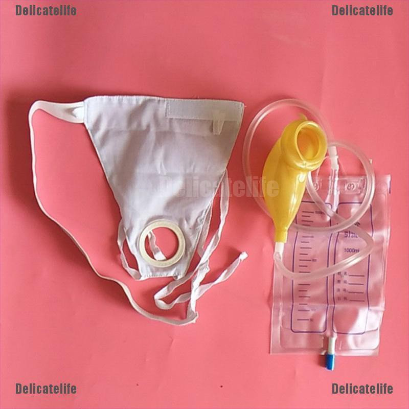 Delicatelife Men Urinals Latex Urine Collector Bedridden Breathable