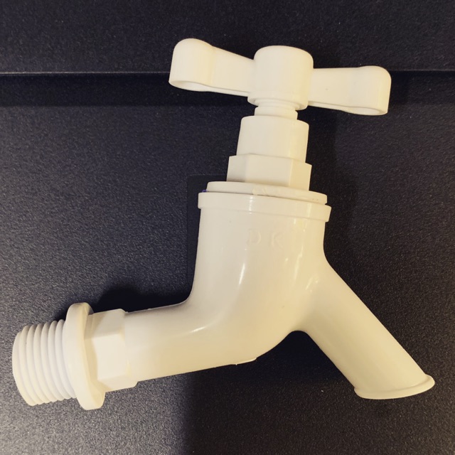 PVC water tap / Bib Tap Plastic / Kepala Paip Plastik 1/2 inch 15MM