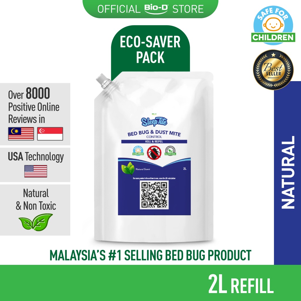 BioD Sleeptite Bed Bug & Dust Mite Control Spray (500ml) or Eco Saver