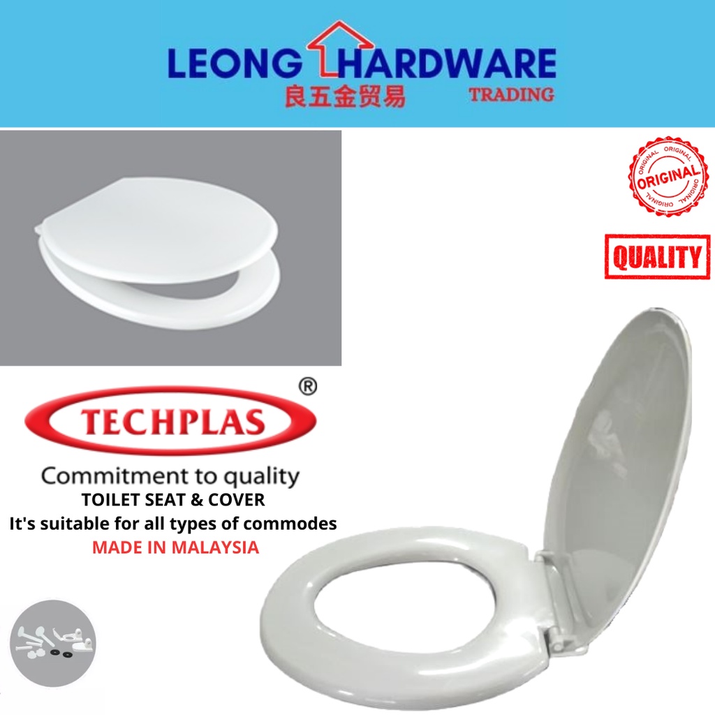 【BUATAN MALAYSIA】Techplas Toilet Seat Cover Toilet Bowl Plastic Cover