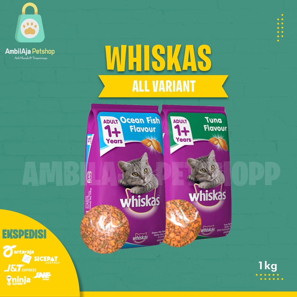 Whiskas Dry Cat Food 1kg All Variants Shopee Malaysia