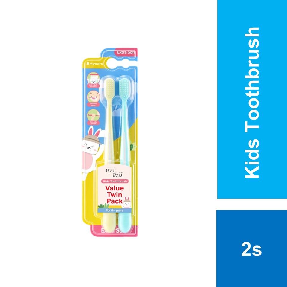 BZU BZU Kids Toothbrush For 8+ Years Value Twin Pack Shopee Malaysia