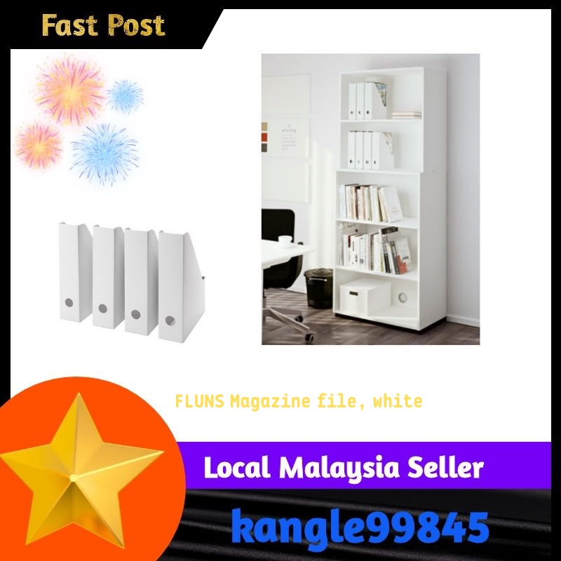 FLUNS Magazine file, white Shopee Malaysia