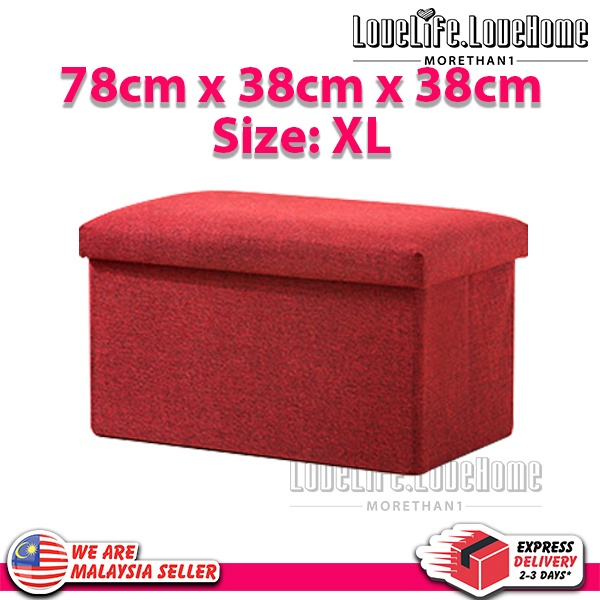 Premium Storage Box Chair for Sitting in Living Room Foldable Storage