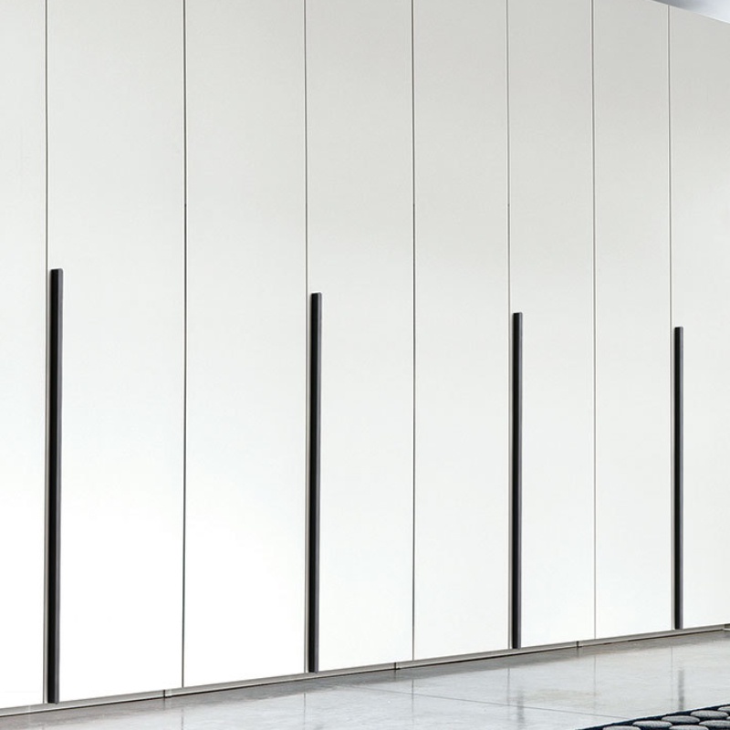 2381000mm Long Pemegang Pintu Brushed Gold Black Modern